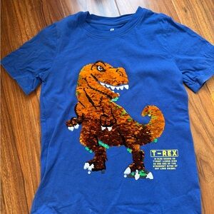 H&M Blue T-Rex Kids T-Shirt size 6